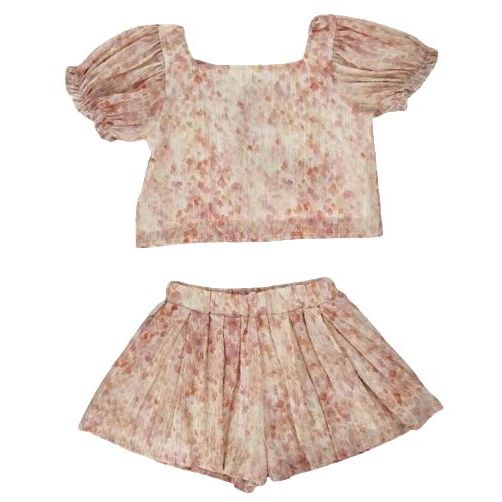 WATER COLOR CROPPED TOP AND SHORT SET