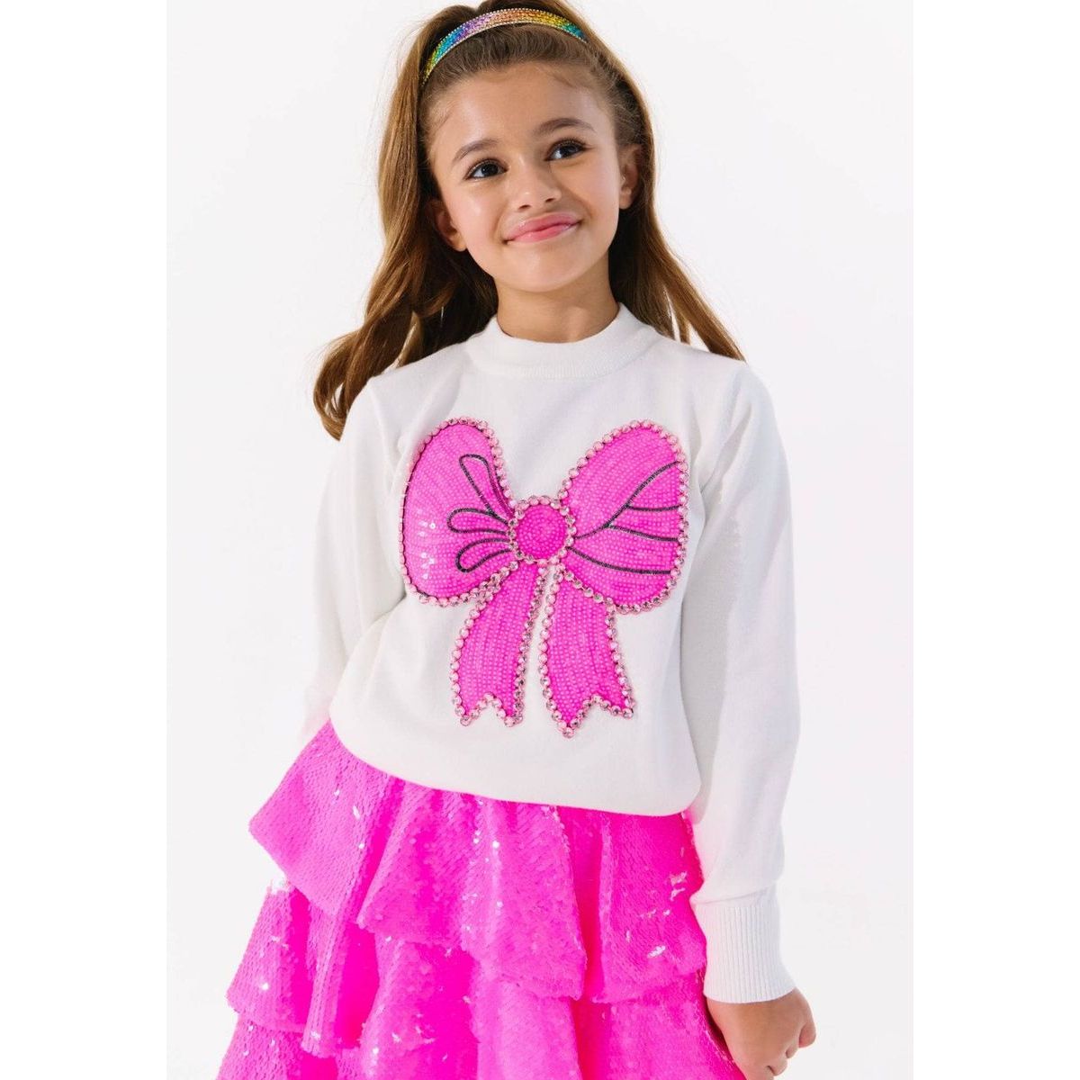 Pinky Big Bow Sweater