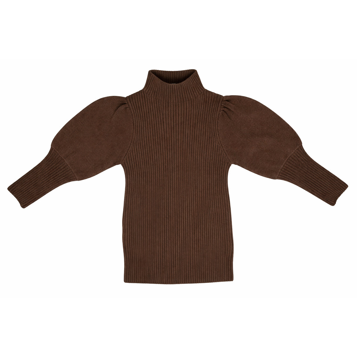 RIBBED DOLEMAN SLEEVE SWEATER IVORY or BROWN