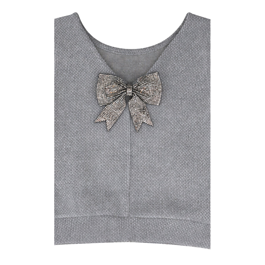 BOW BACK SWEATER BLUE