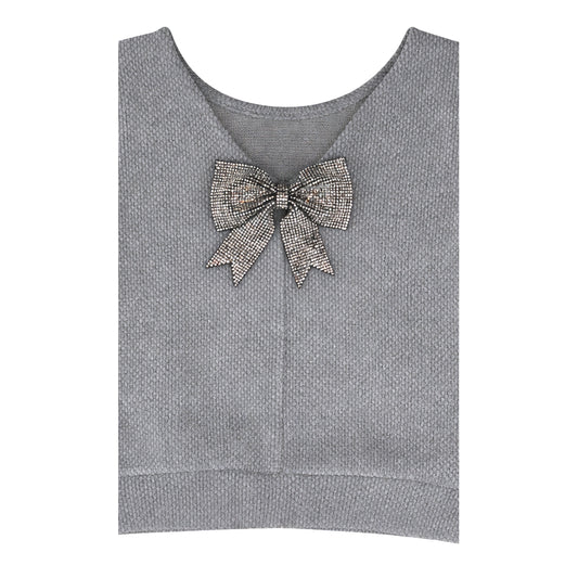 BOW BACK SWEATER BLUE