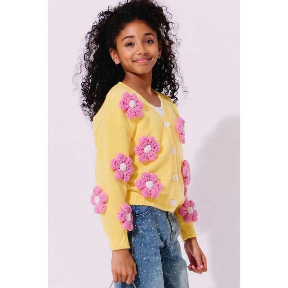 Sunshine Plush Daisy Cardigan