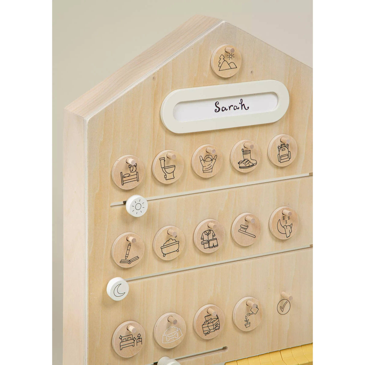Wooden Routine, Tasks and Rewards Board for Kids 3-in-1