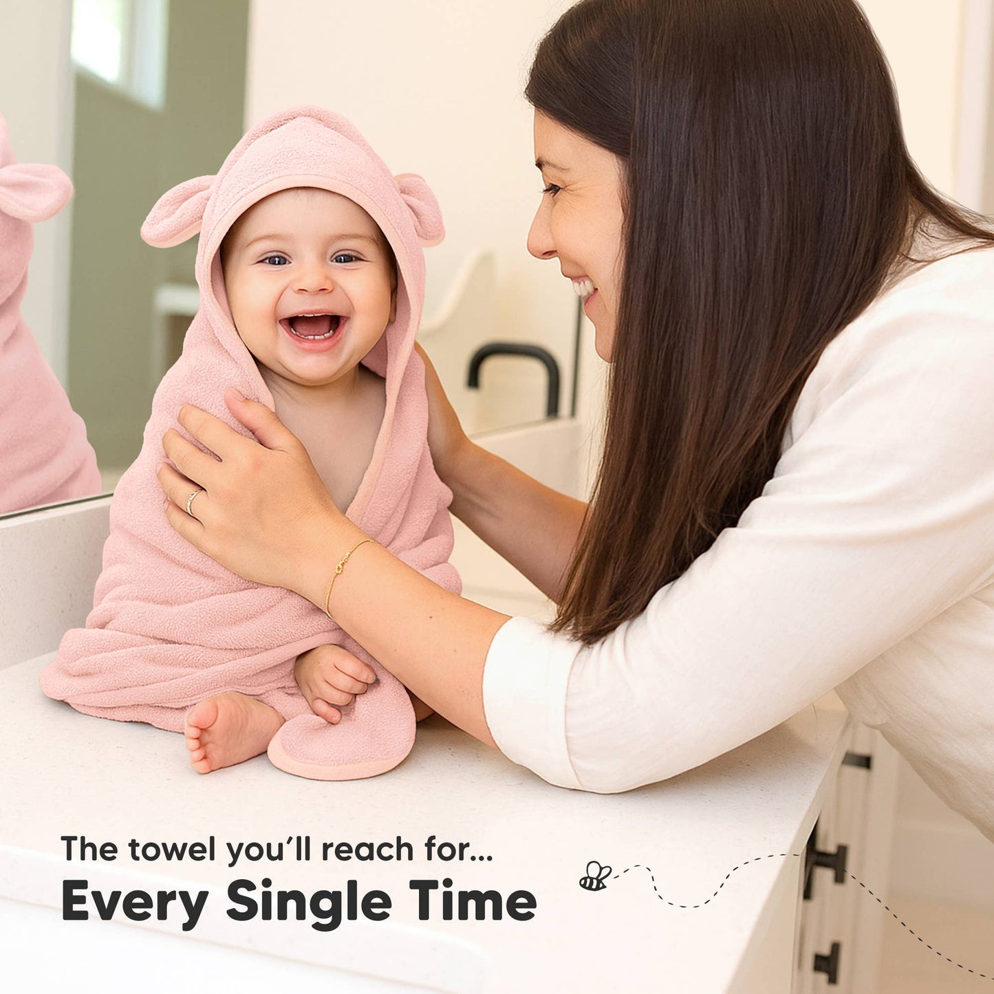 KeaBabies 2-pack Snuggle Baby Hooded Towels