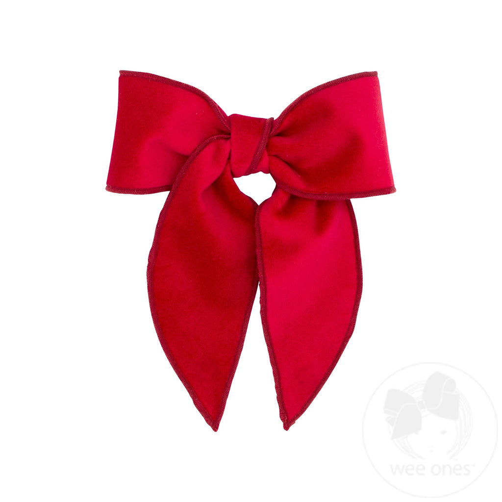 MED VELVET FABRIC BOW