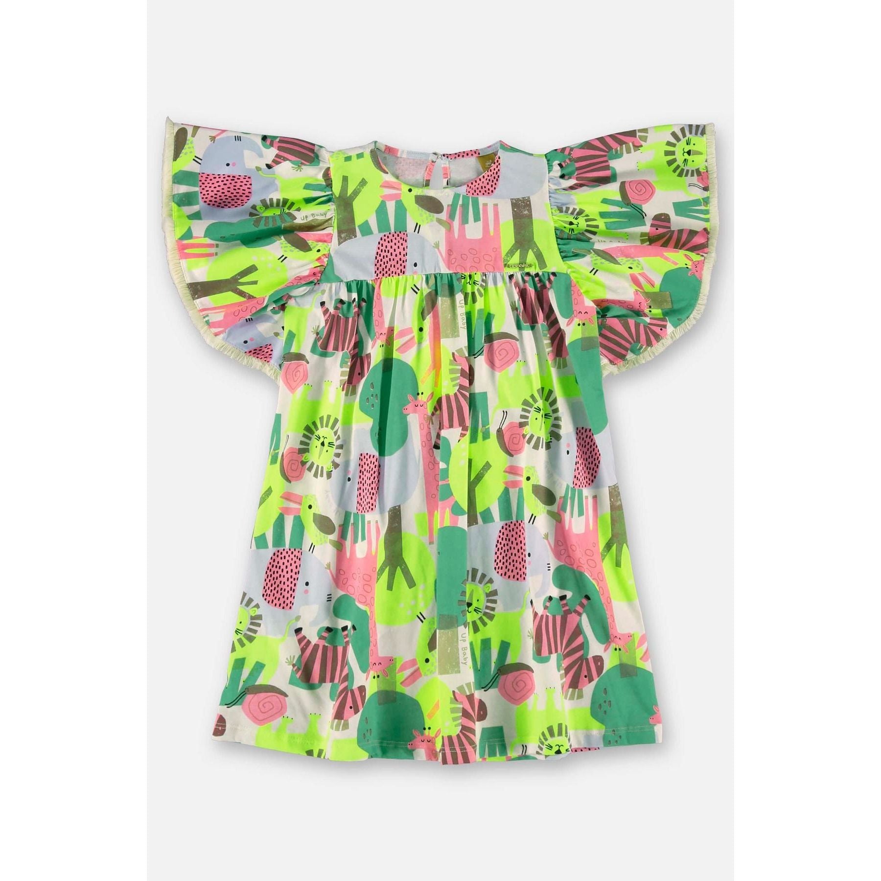 Happy Safari Dress in Half Knit 2y