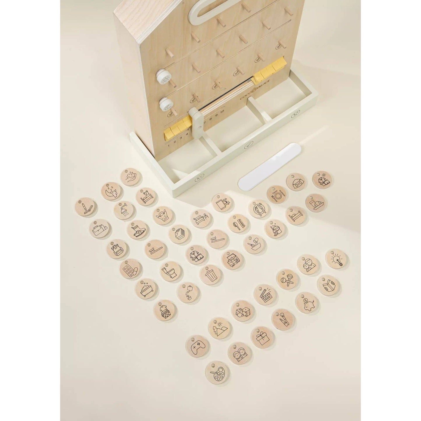 Wooden Routine, Tasks and Rewards Board for Kids 3-in-1