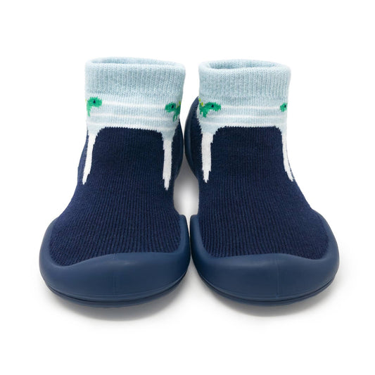 Komuello first walker baby sock shoes - Navy Dash