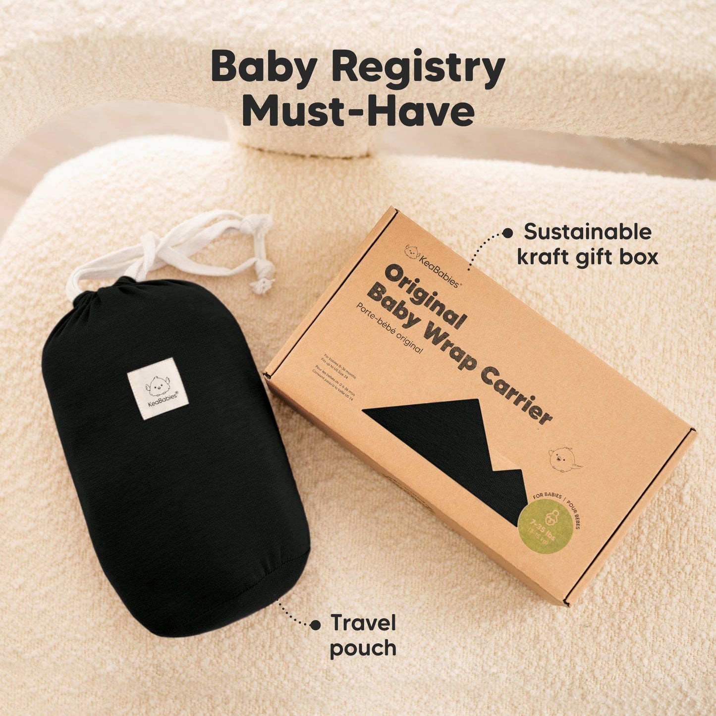 KeaBabies Original Baby Wrap Carrier