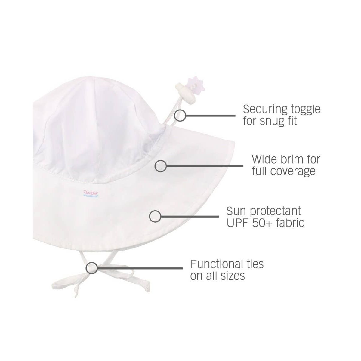 Kids White Sun Protective Hat