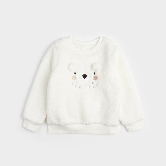 Polar Bear on Sherpa Sweatshirt