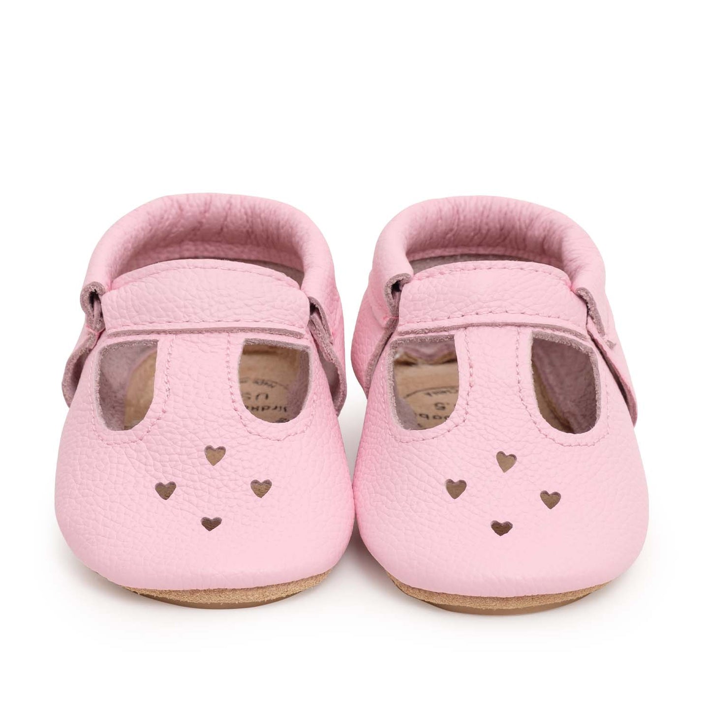 Hard Sole Mary Jane Baby Moccasins - Baby Shoes Light Pink
