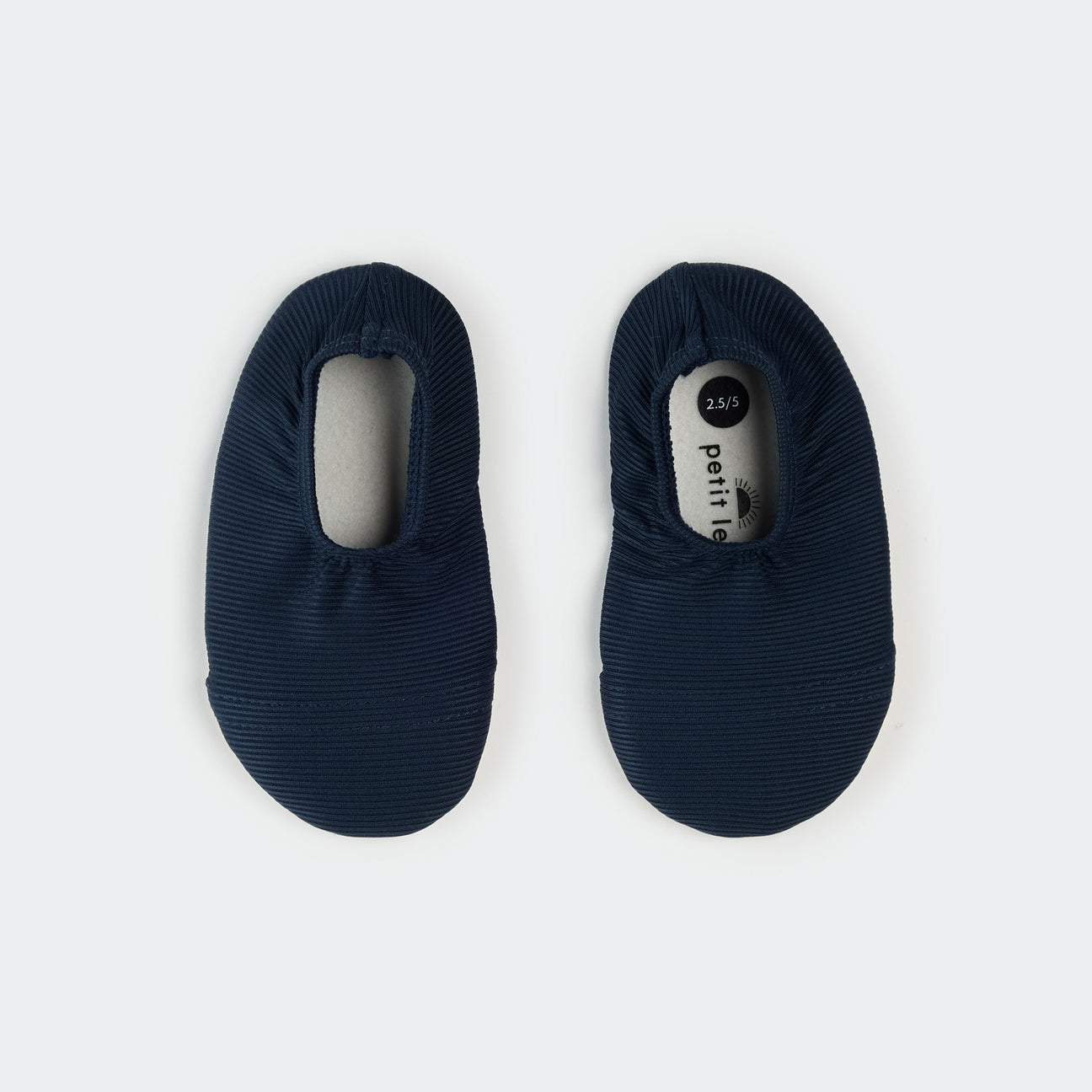 Navy Ribbed Swim Slippers