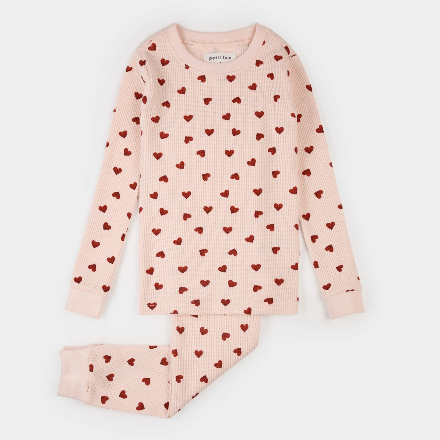 2PC PJ SET: L/S TOP + PANT KNIT-PINK LT.