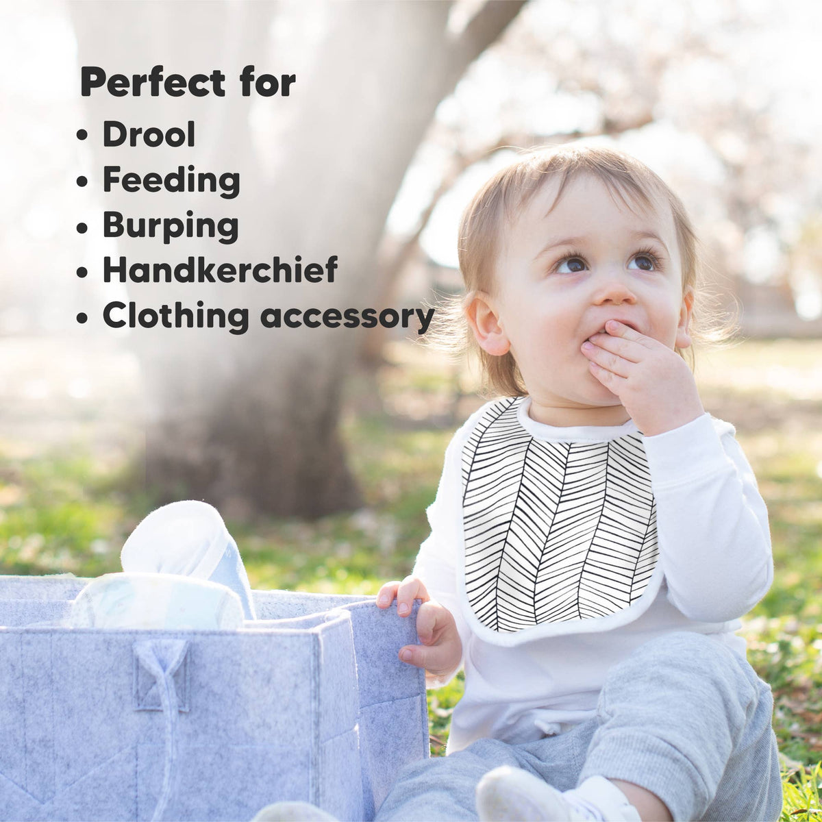 8-pack Urban Drool Bibs for Teething Baby Boys and Girls
