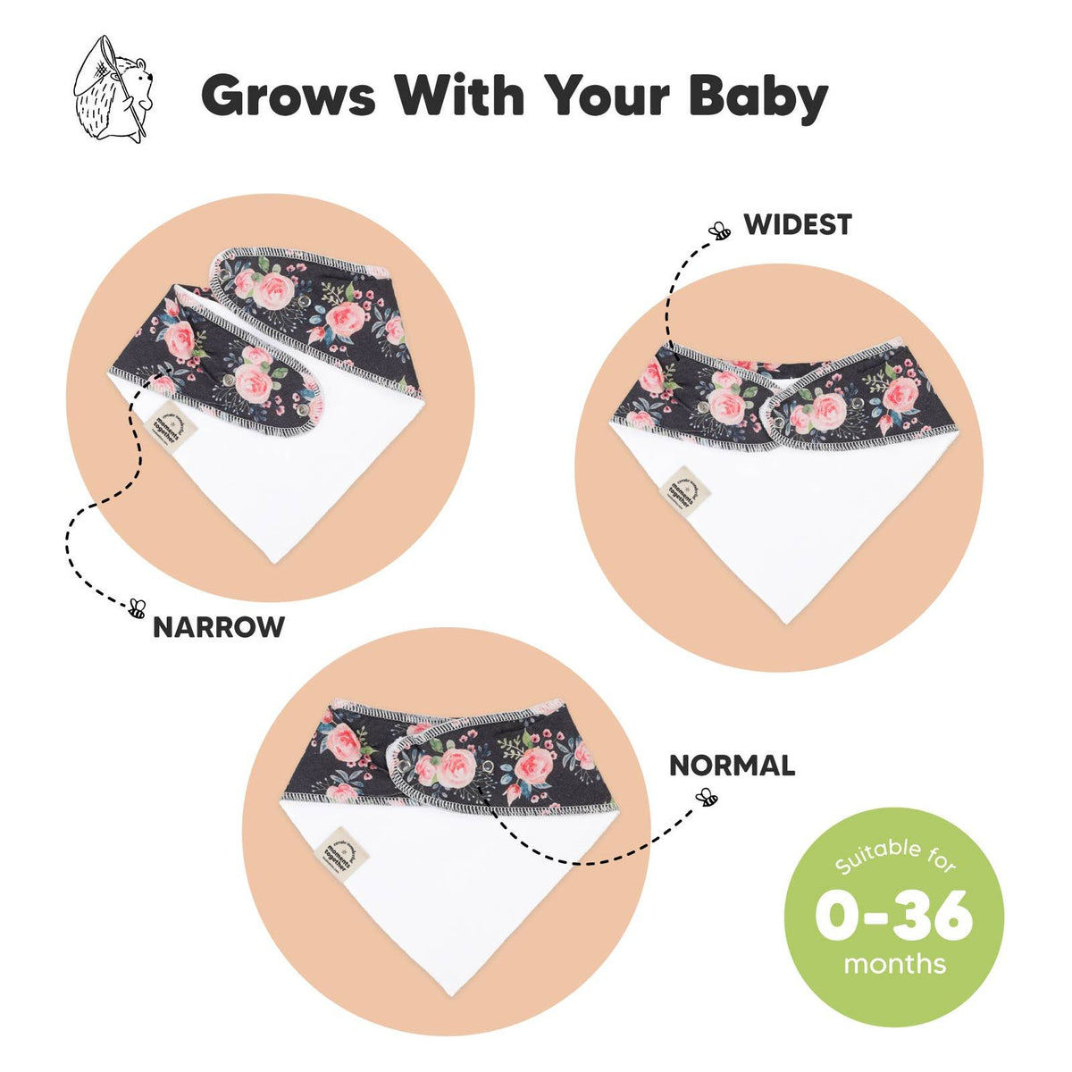 10-pack Baby Bandana Bibs for Boys and Girls