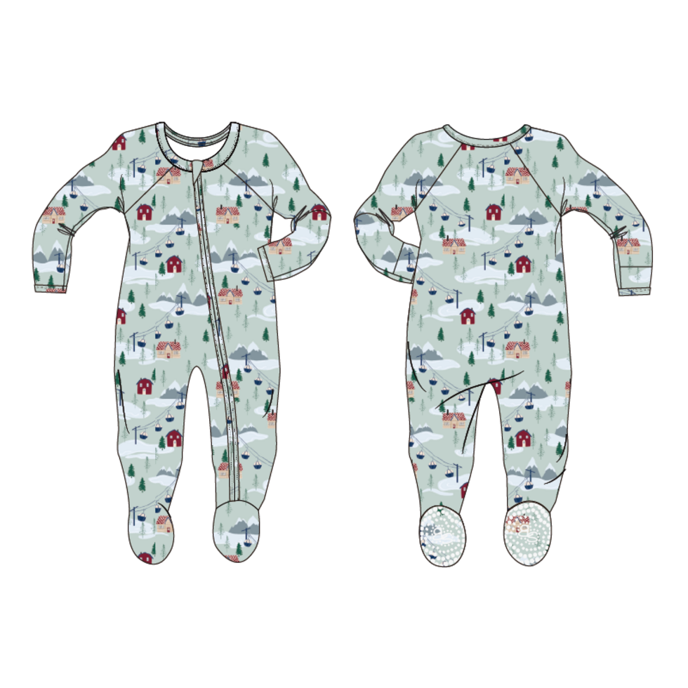 Zipper Footie - What Goes Up