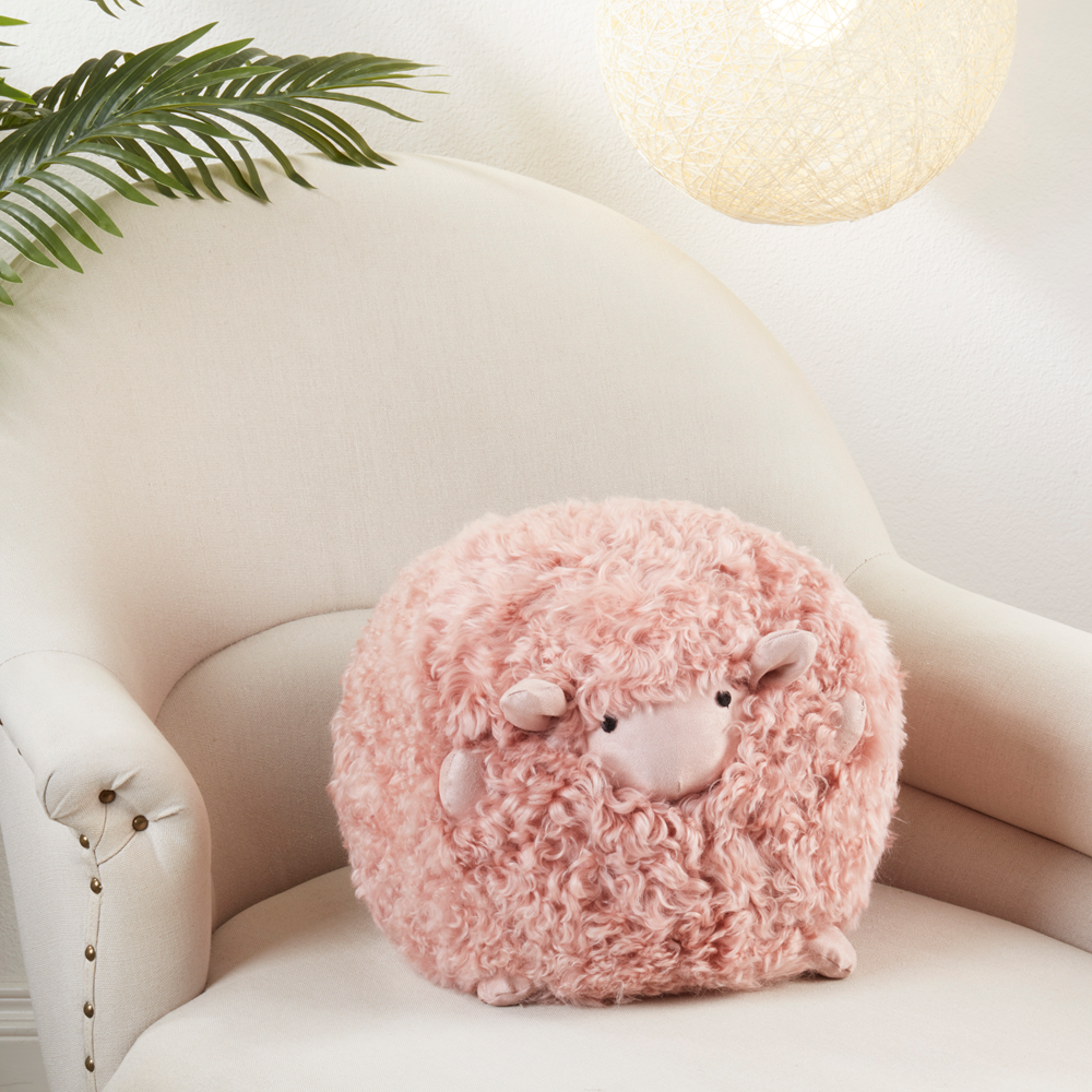 Baby Lamb Round Puffs/Throw Pillows