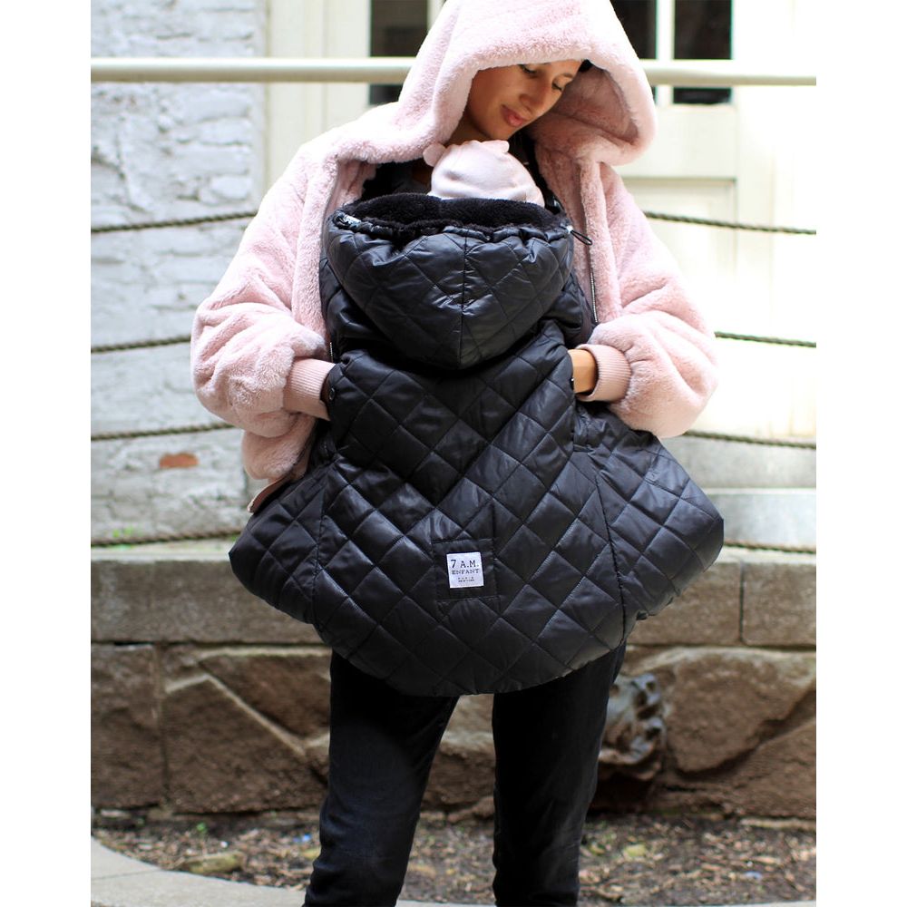 K-Poncho Black Plush