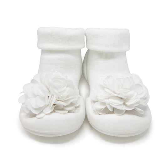 Komuello first walker baby sock shoes - Corsage -Snow