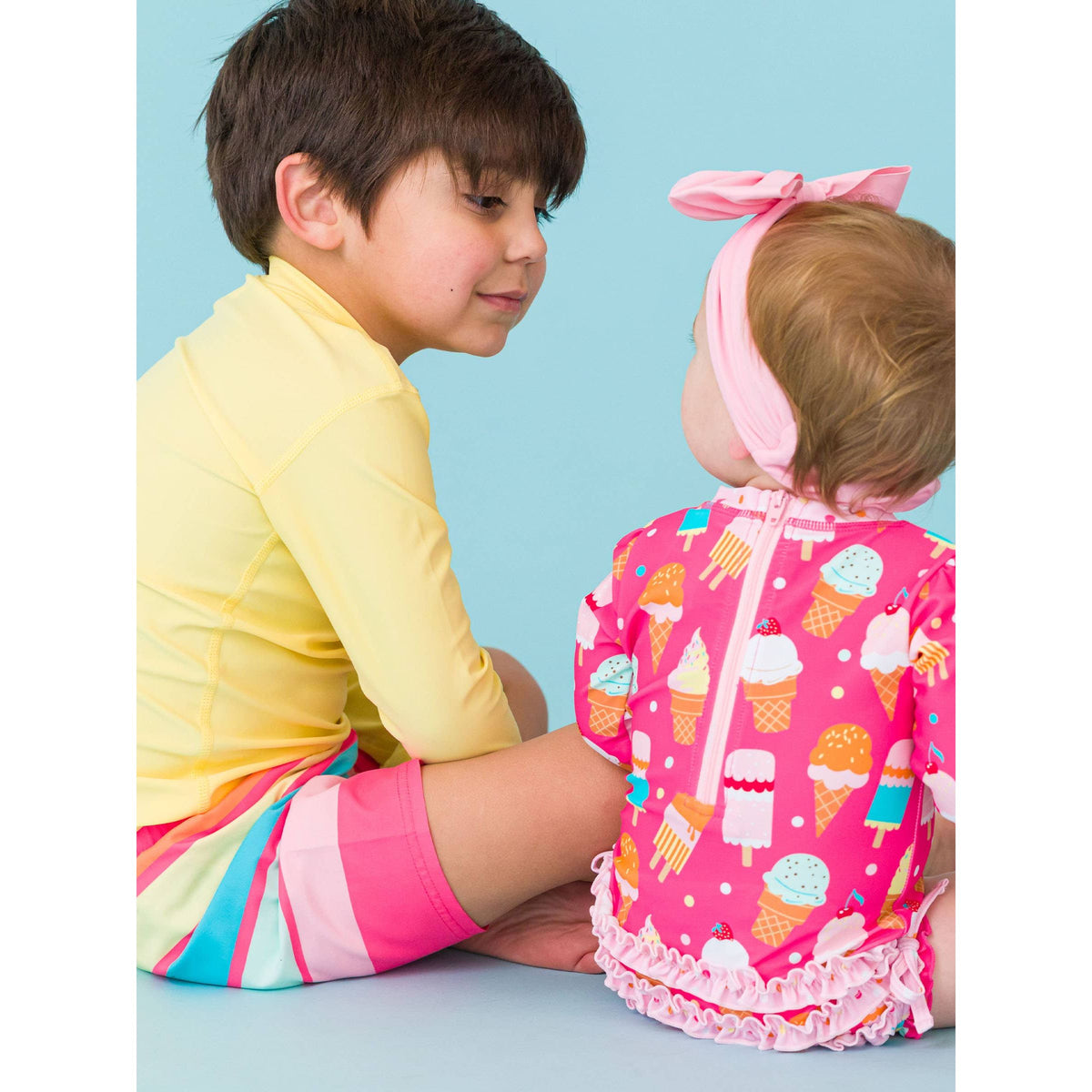 Boys Banana Long Sleeve Rash Guard
