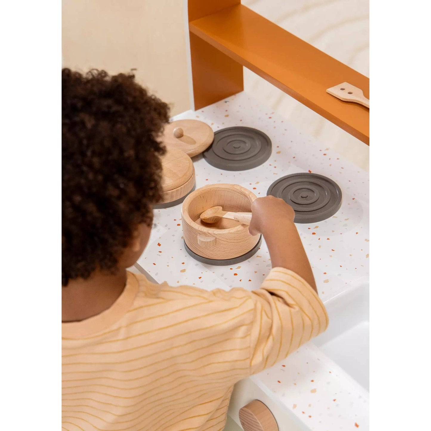 Wooden Pots and Pans Playset (6 Pcs)