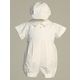 Boys Christening Romper and Hat w/Smocking