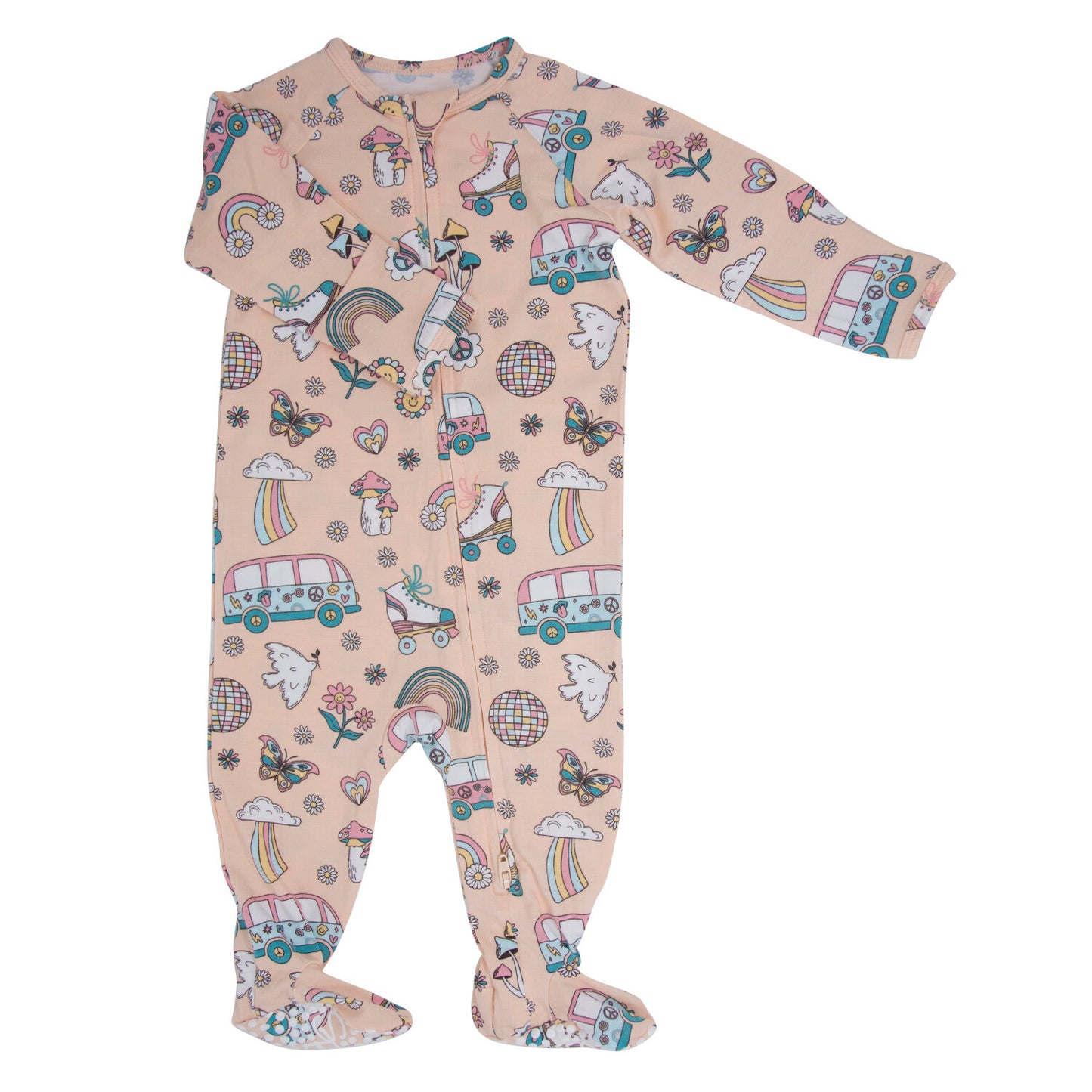 Zipper Footie - Groovy Skates