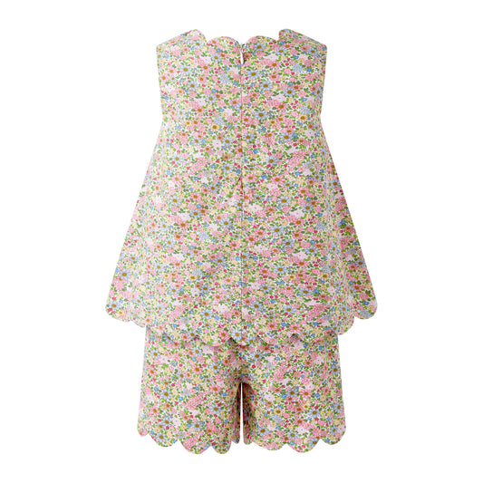 Floral Scalloped Short Set