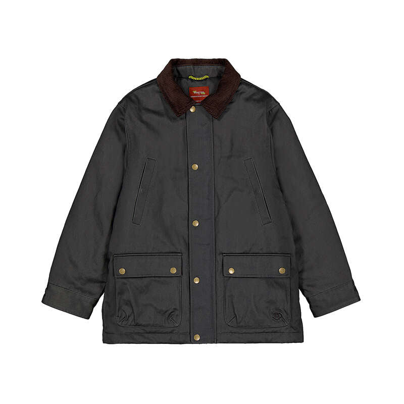 Washed waxed coat
