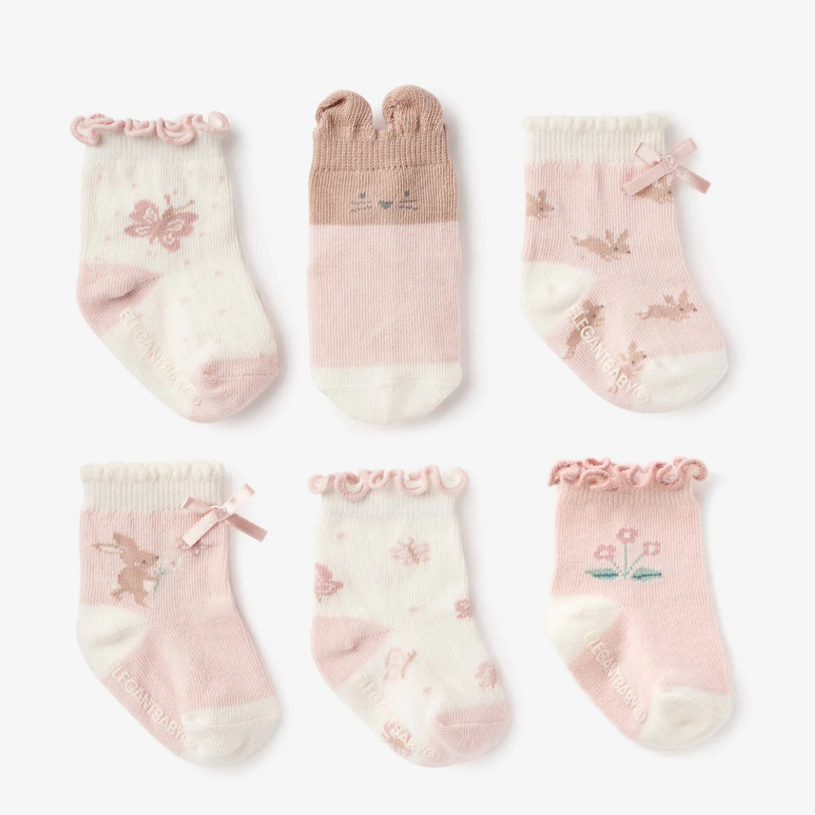 Garden Picnic Non Slip Baby Socks 6pk