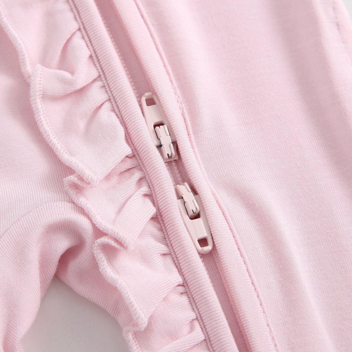 Dawn Ruffled Zippered Baby Romper