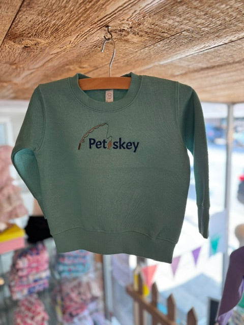 Petoskey Fishing Pole Toddler Crewnecks