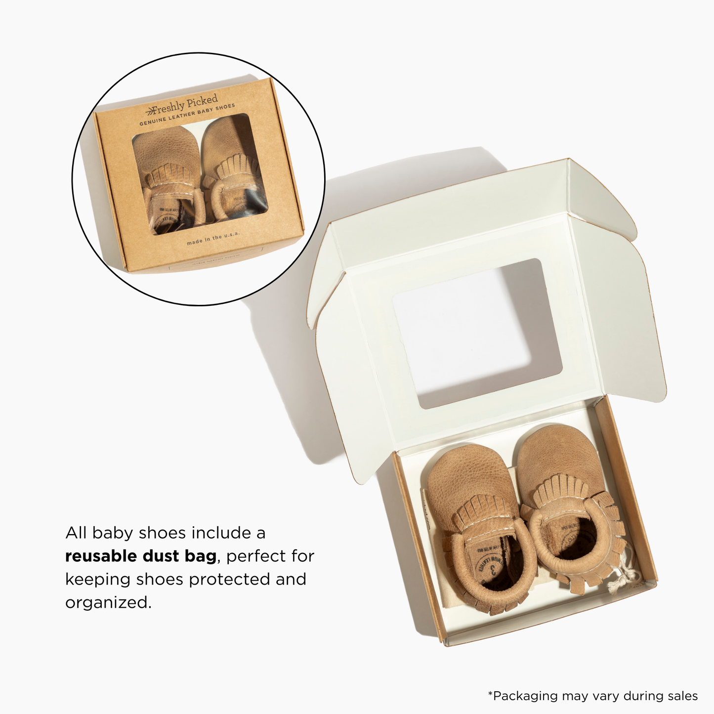 Weathered Brown Knotted Bow Baby Shoe