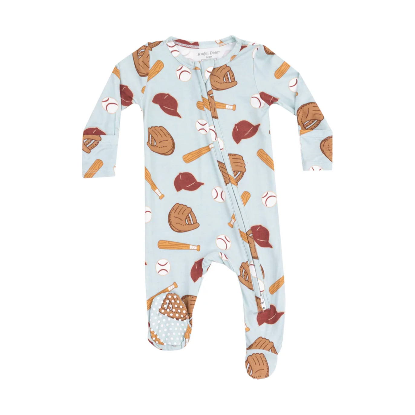 Baseball 2 Way Zipper Footie