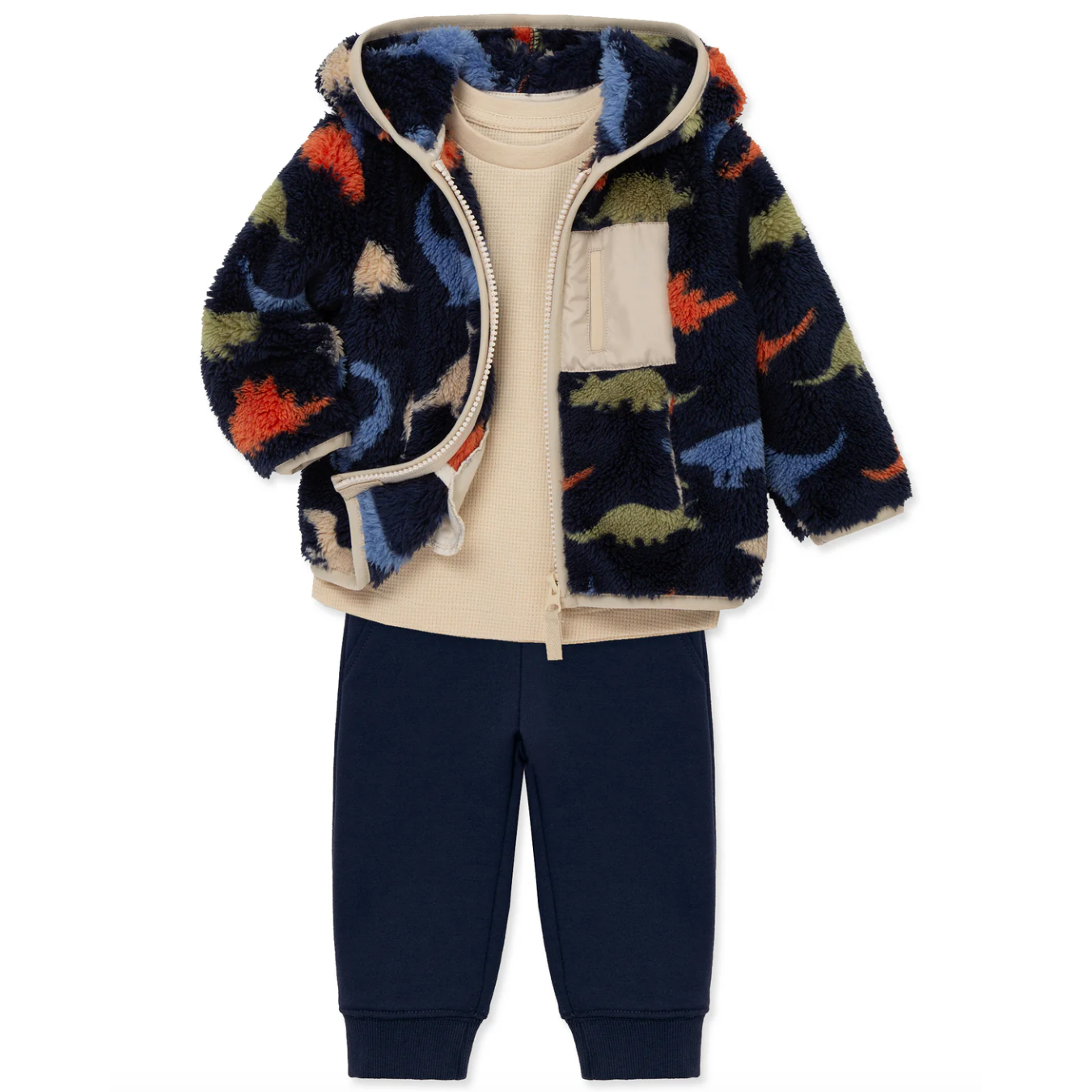 Dino 3-Piece Sherpa Jacket Set