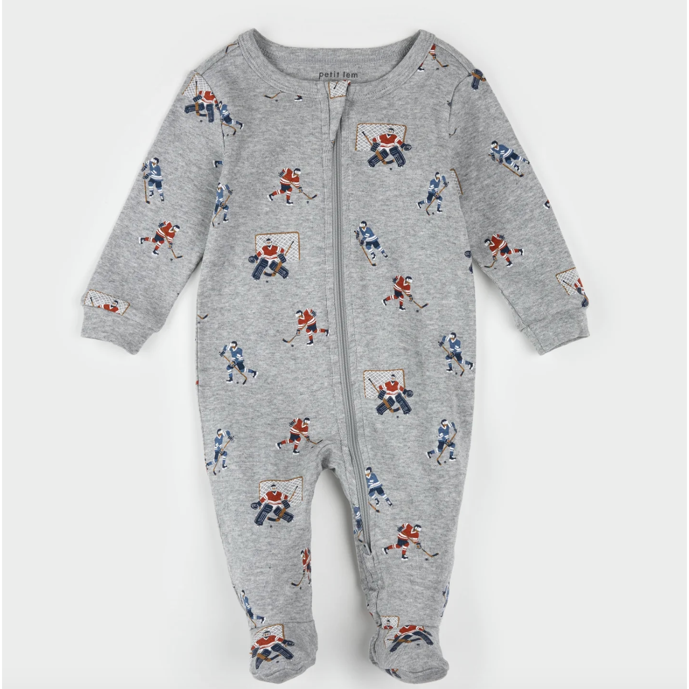 HOCKEY PLAYERS SLEEPER -HEATHER GREY