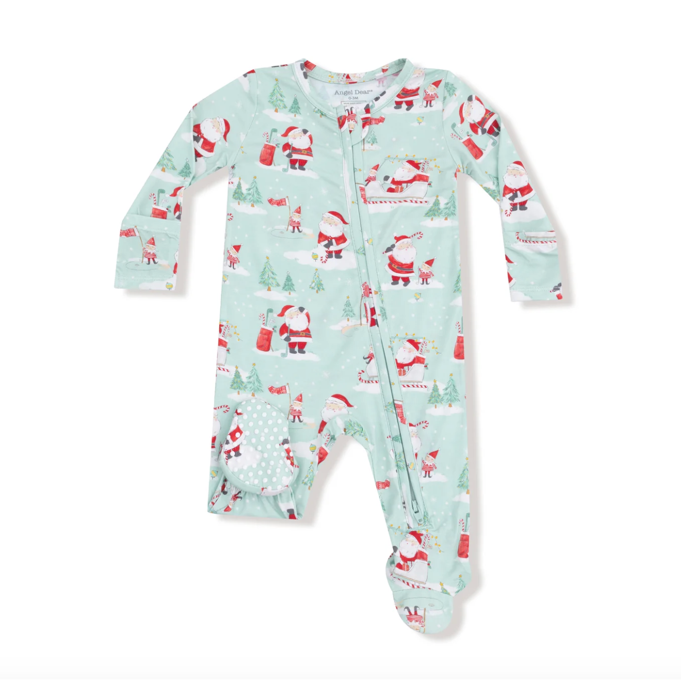 Golfing Santa 2 Way Zipper Footie