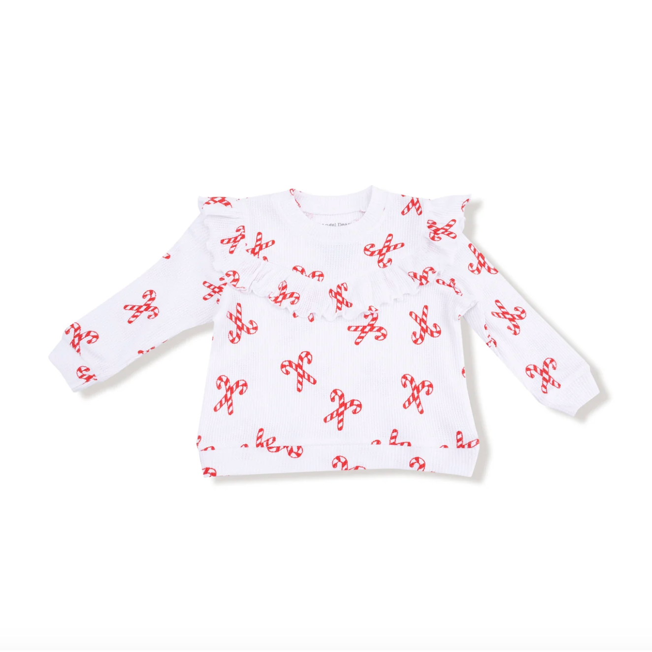 Candy Canes V-Ruffle Top