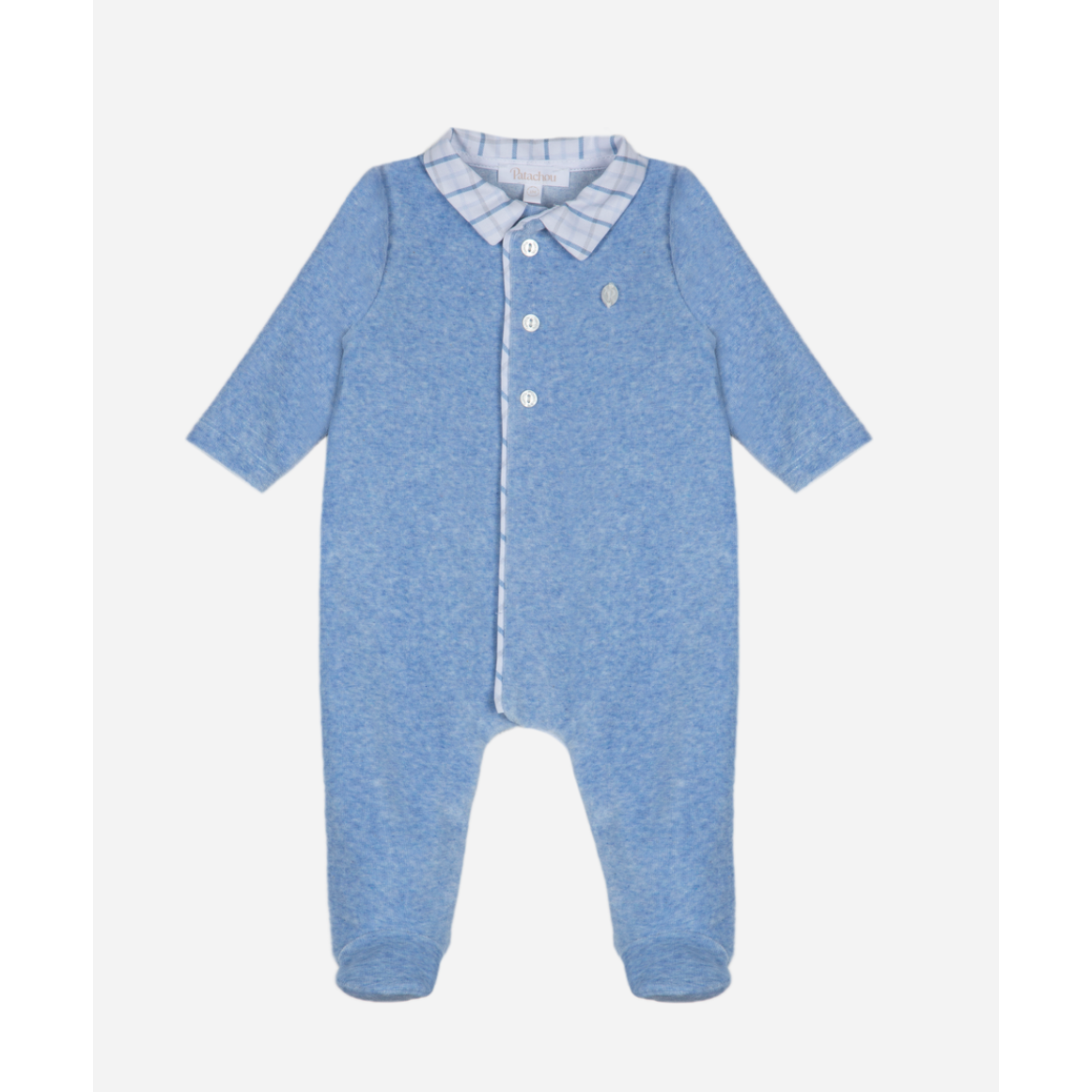 Blue Melange Babygrow
