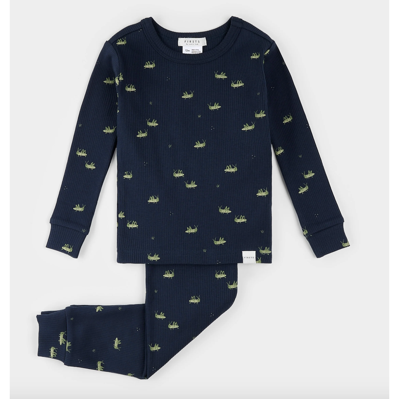 2PC PJ SET: L/S TOP + PANT KNIT