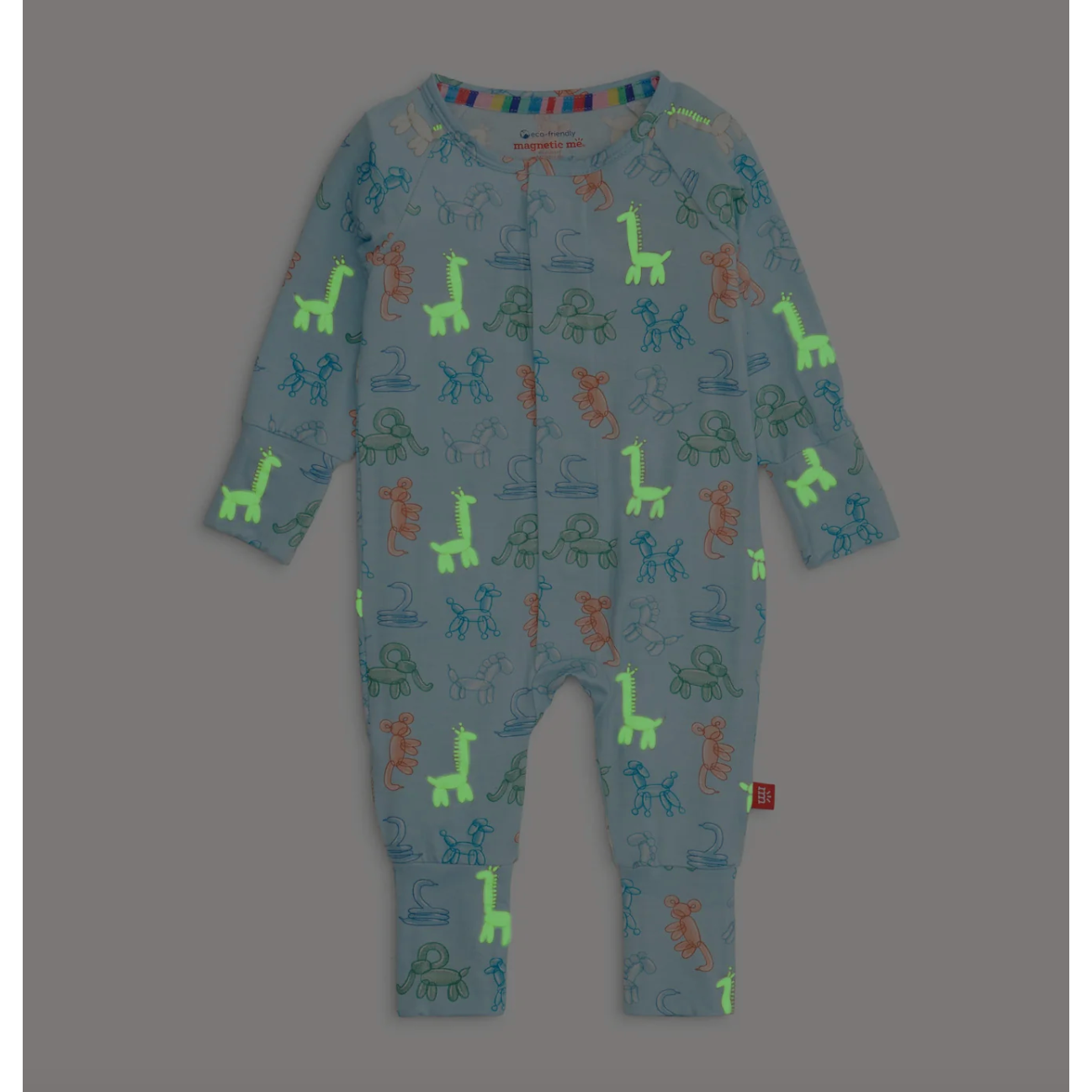 BLUE PARTY ANIMALS GLOW IN THE DARK COVERALL