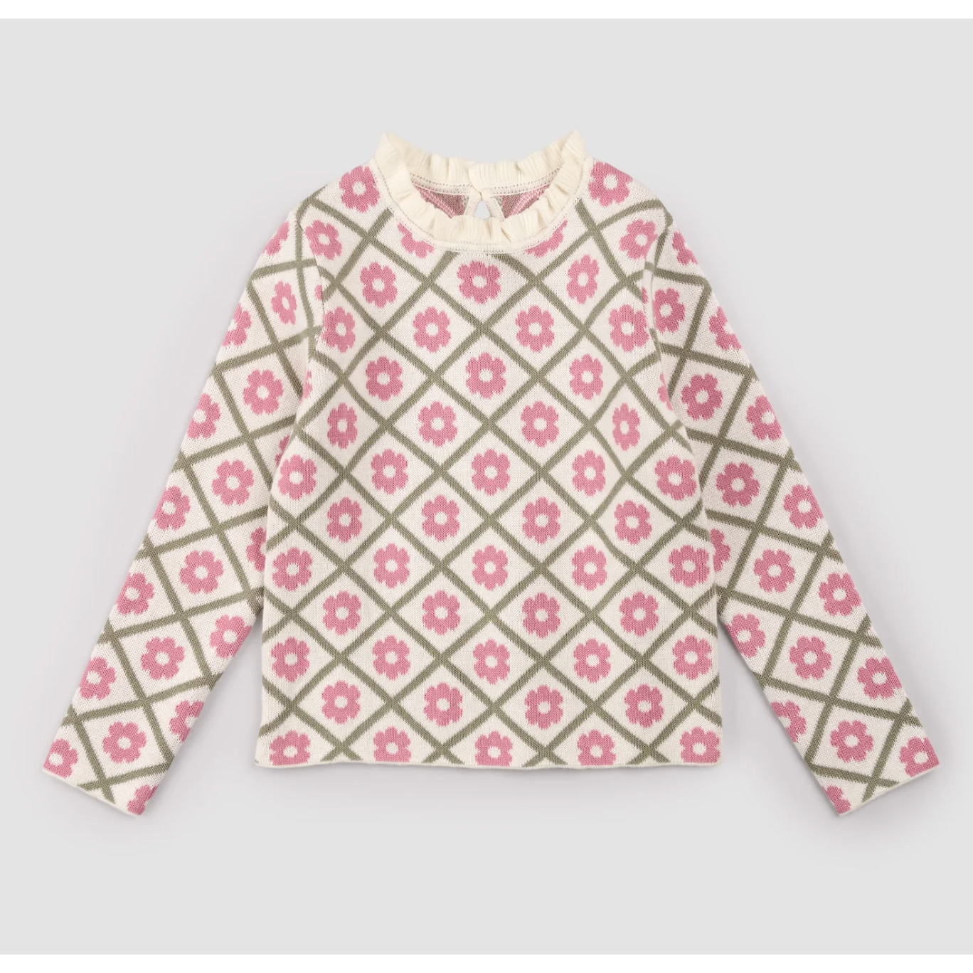L/S SWEATER TOP KNIT-BEIGE