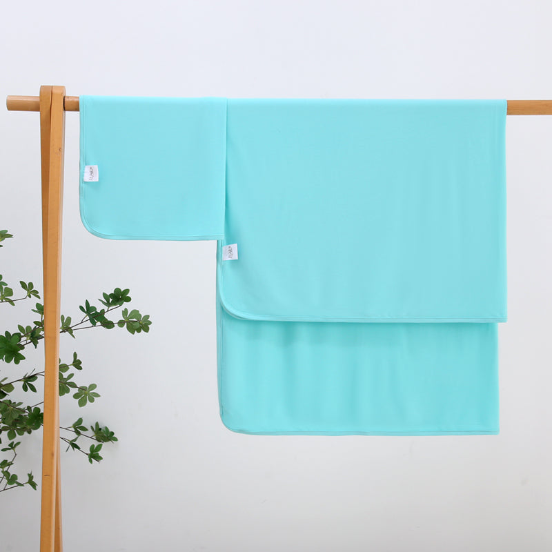 Tranquil Turquoise Bamboo Swaddle Blanket