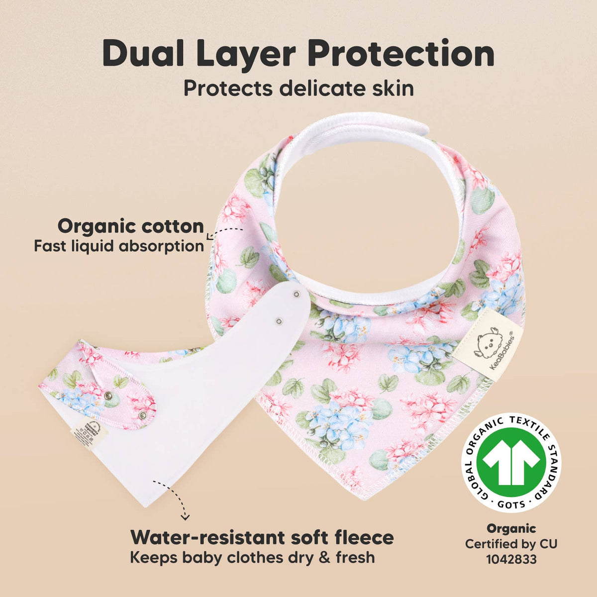 8-pack Baby Bandana Bibs for Girls and Boys