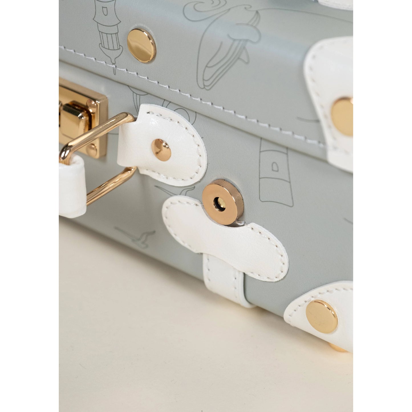 Vegan Leather Play Suitcase - Ocean