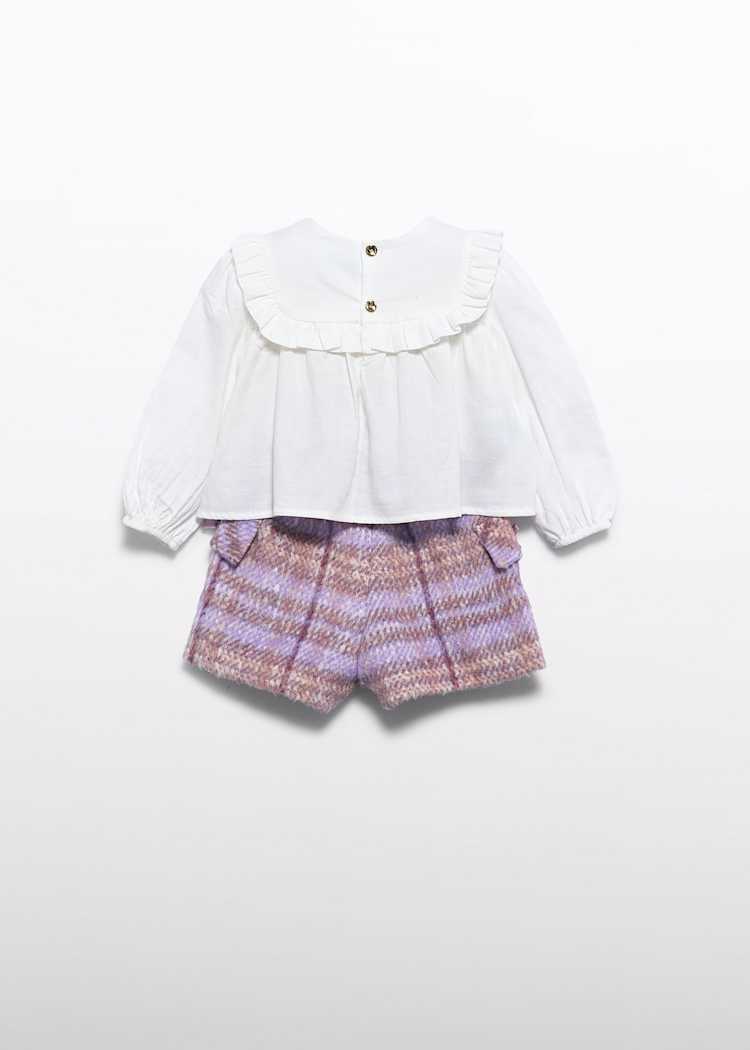 Baby Girls Checked Shorts Set