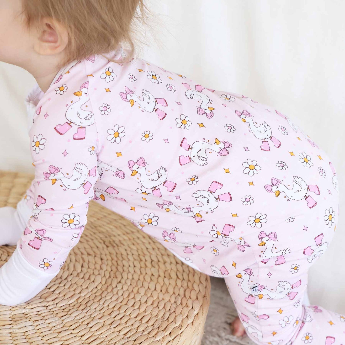 Silly Goose Convertible Zip Romper | Pink