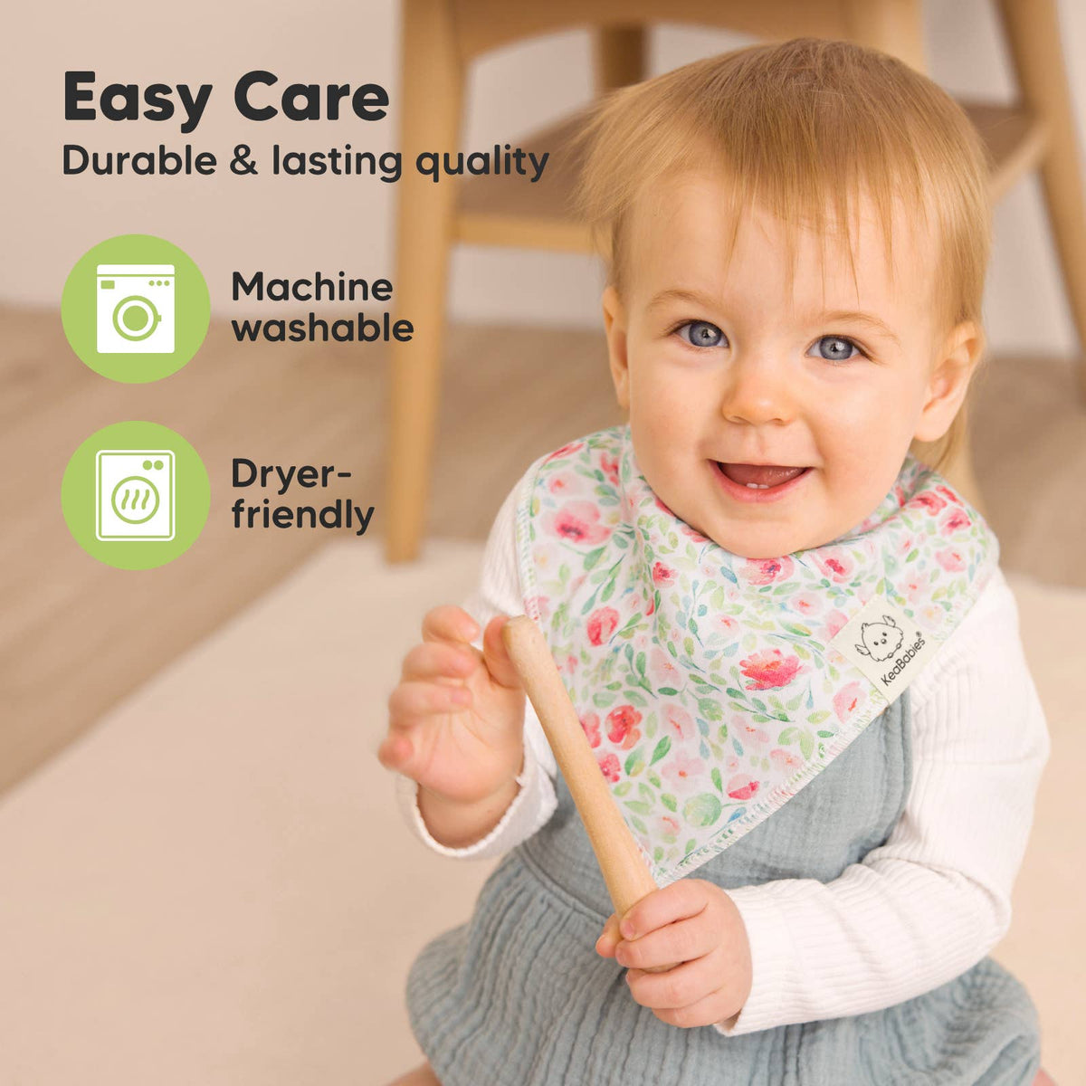 8-pack Baby Bandana Bibs for Girls and Boys