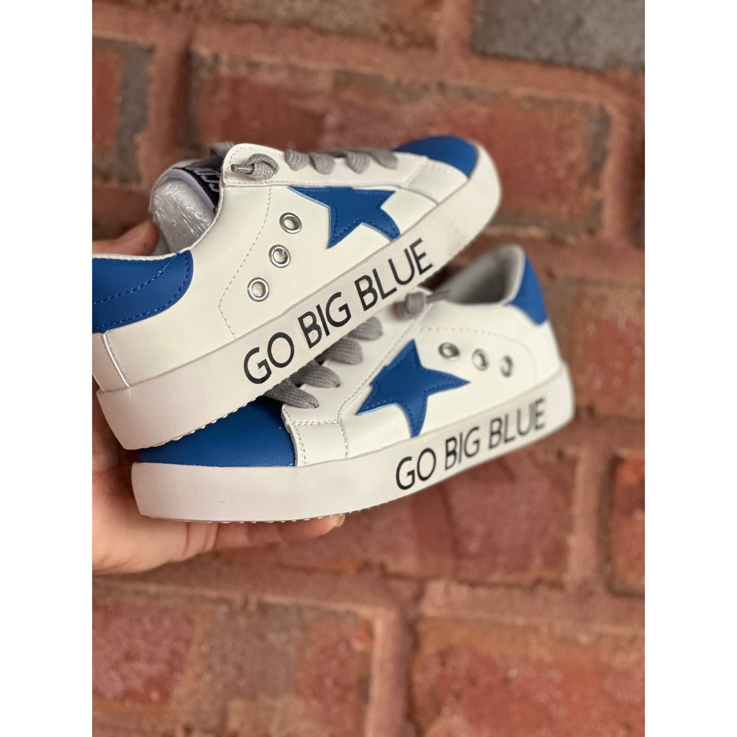 White with Royal Blue Star- Kids